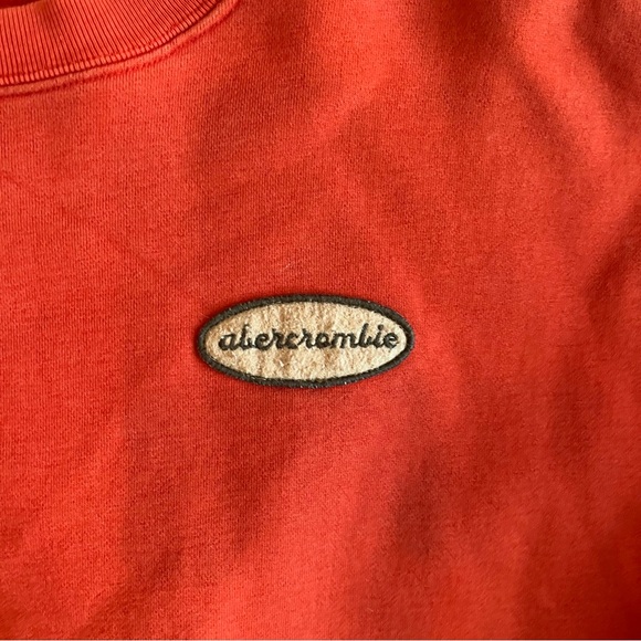 Abercrombie & Fitch Mens Y2K Pullover Crewneck Sweatshirt Retro Logo Sz Large - Picture 6 of 13